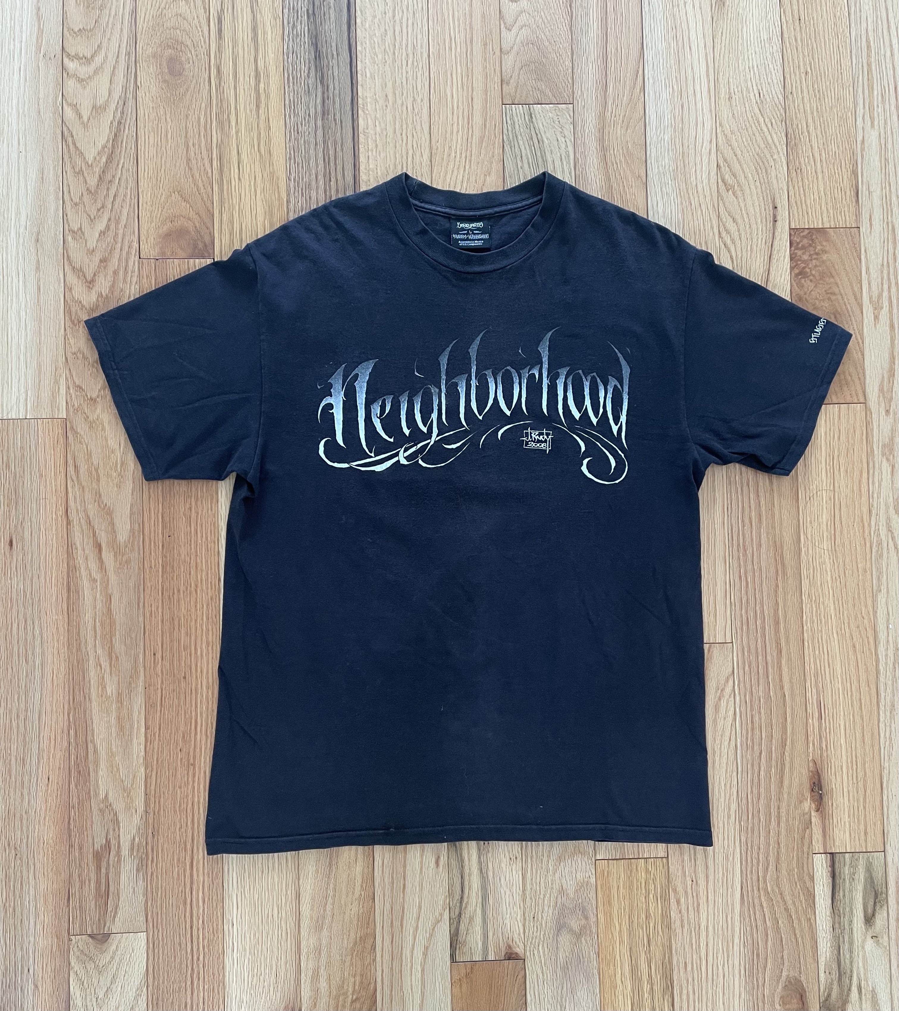 STUSSY X NEIGHBORHOOD BONEYARDS SKULL SKATE LOGO T SHIRT M