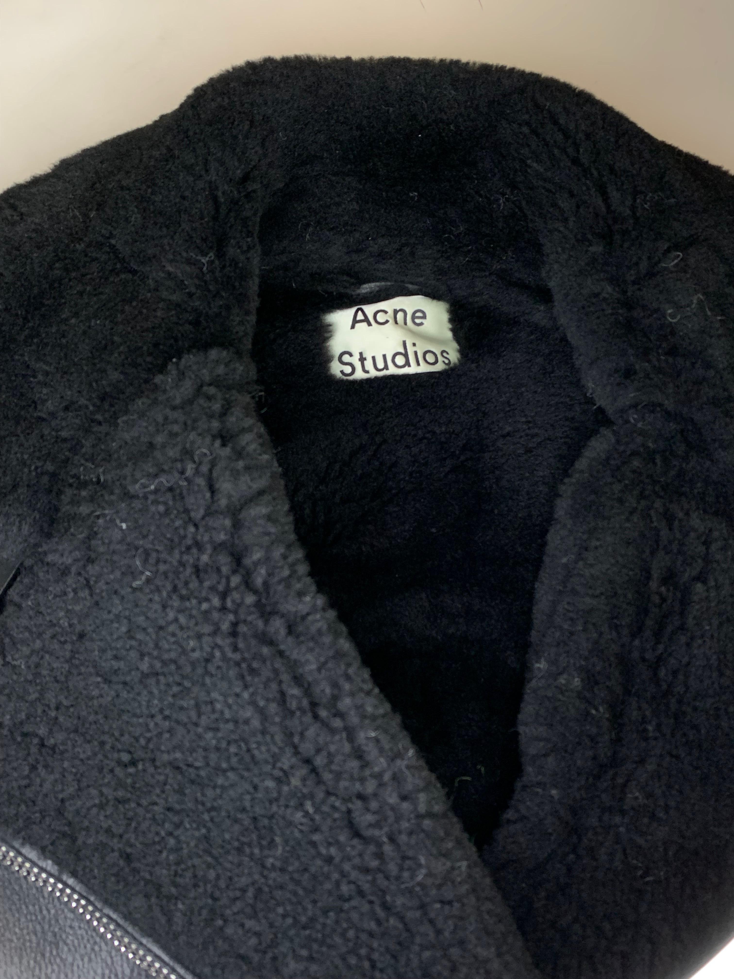 Acne Studios Black Leather Trimmed 