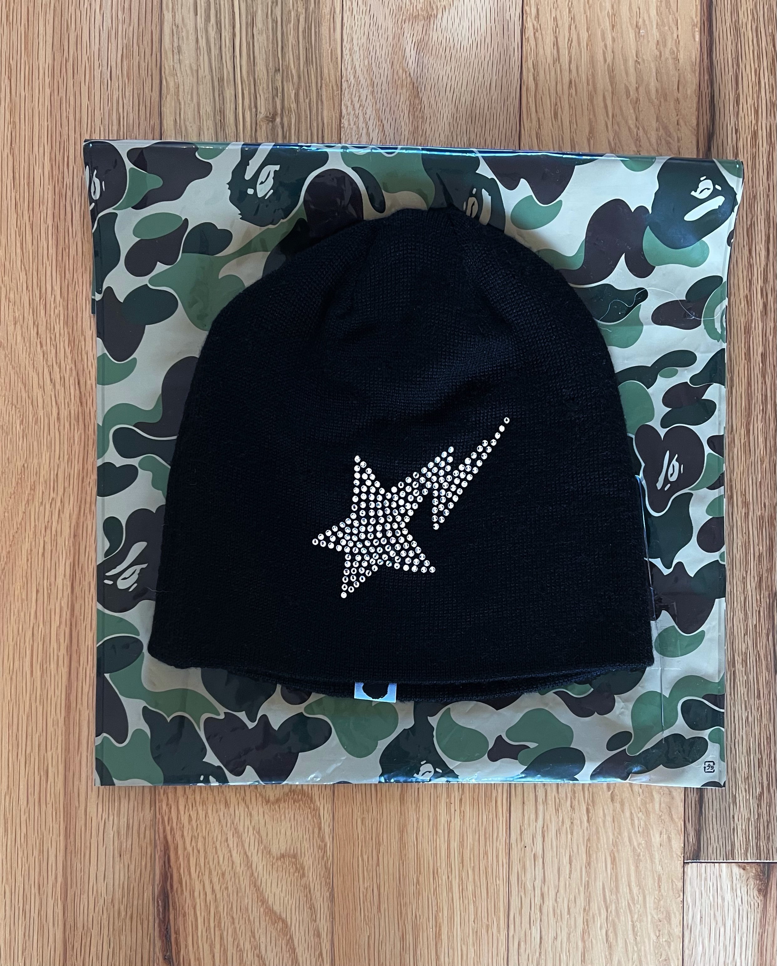 A Bathing Ape Head Swarovski Beanie-