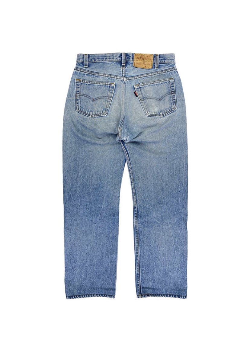 Vetements x Levi's Embroidered Crotch Logo Light Wash Denim