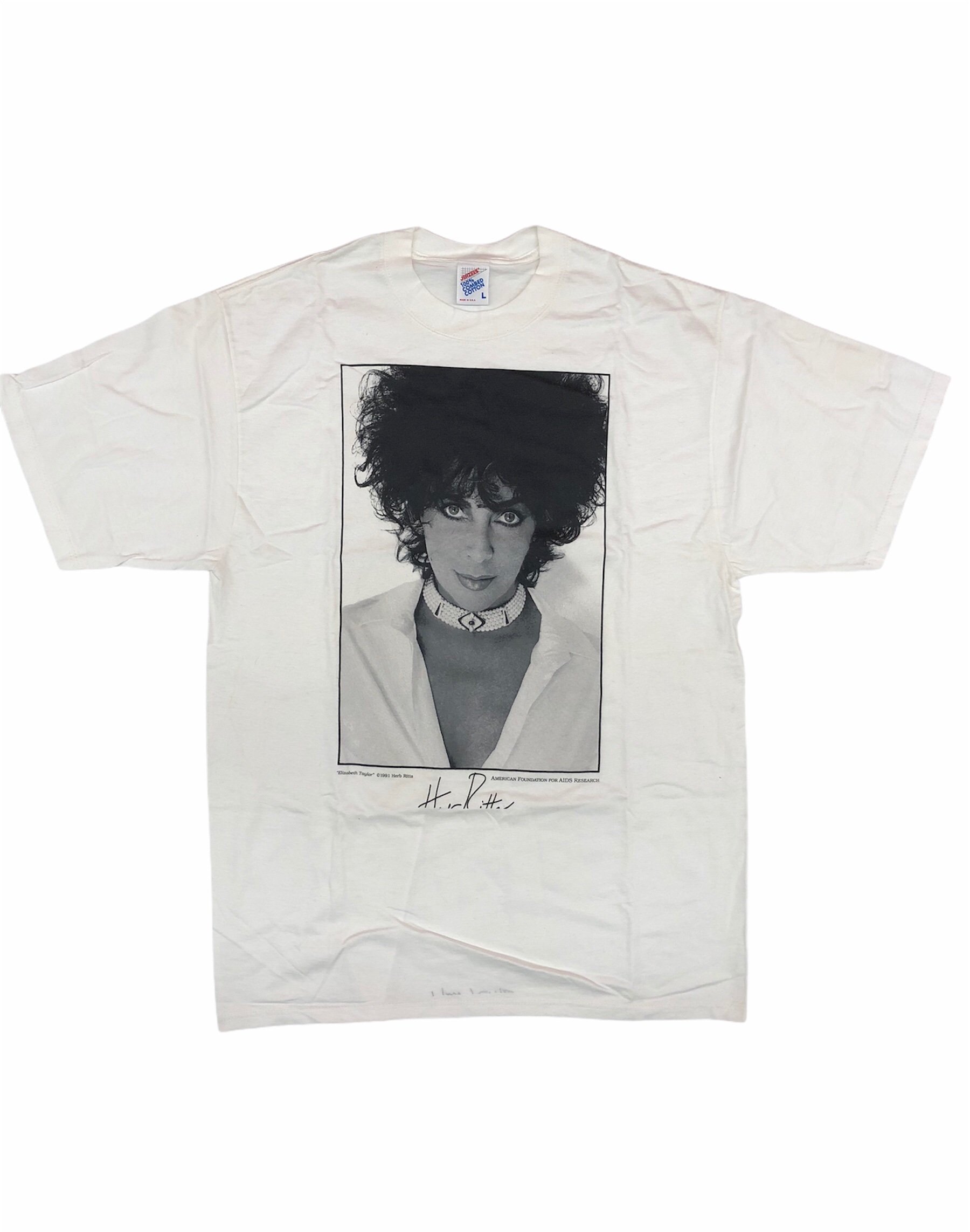Rare 1991 Elizabeth Taylor Herb Ritts Portait T-Shirt | Reissue 