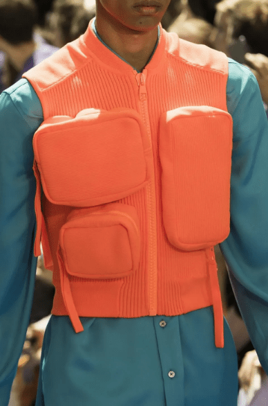 Runway LOUS VUITTON Virgil Abloh Multi 3D Pocket utility pocket ribbed vest  M
