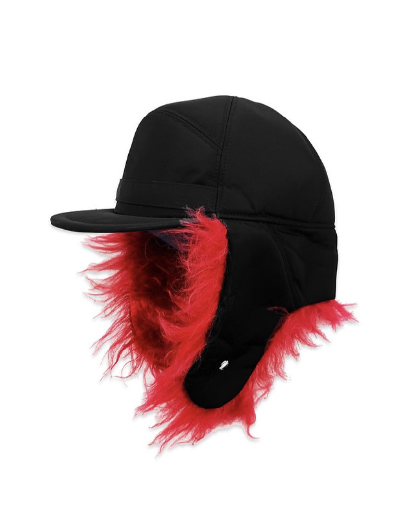 Prada Faux-Fur Nylon Trapper Hat Release