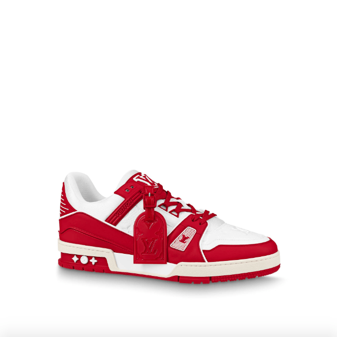 red white lv trainers