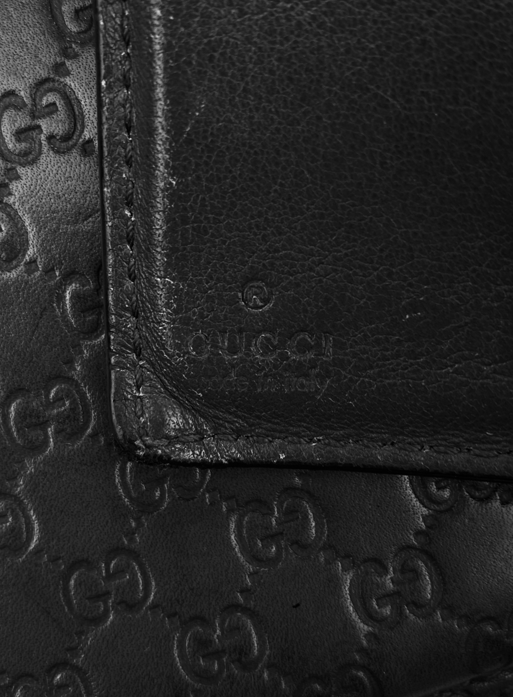 Gucci Navy GG Monogram Embossed Bifold Wallet – Savonches