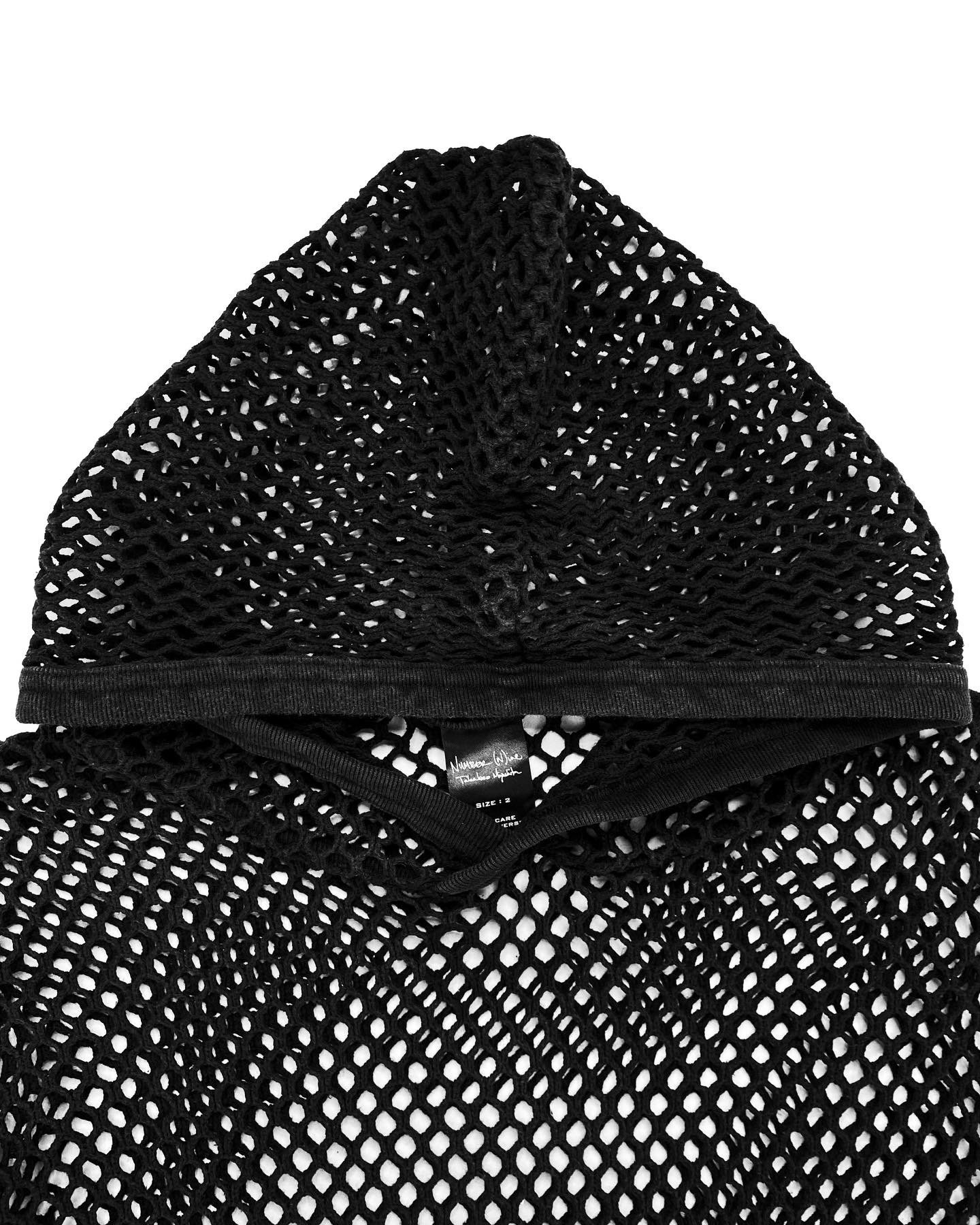 SS04 Number (N)ine “Dream Baby Dream” Fishnet Mesh Hoodie