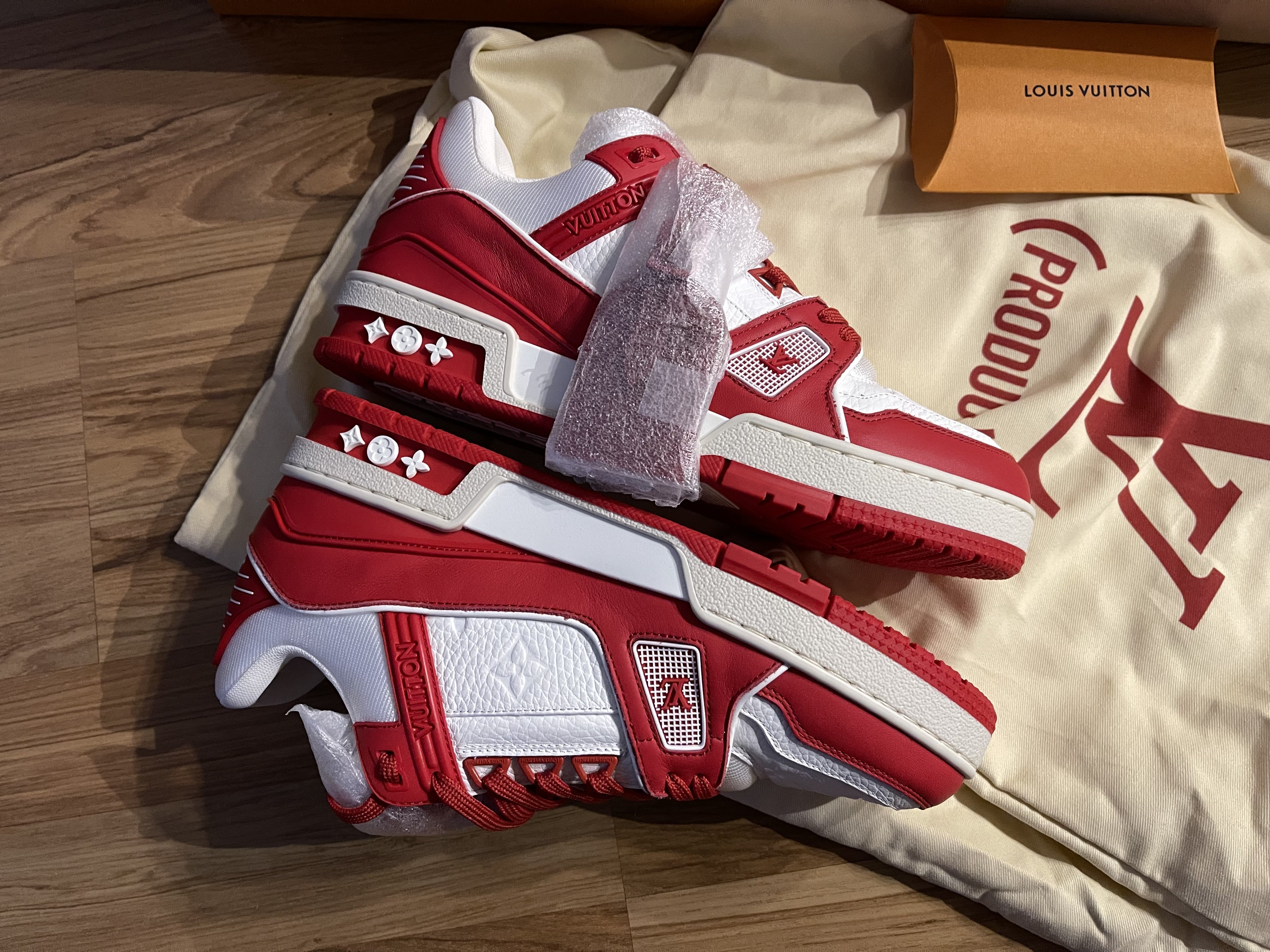 Rare Limited Edition LV Trainer Sneaker (RED)