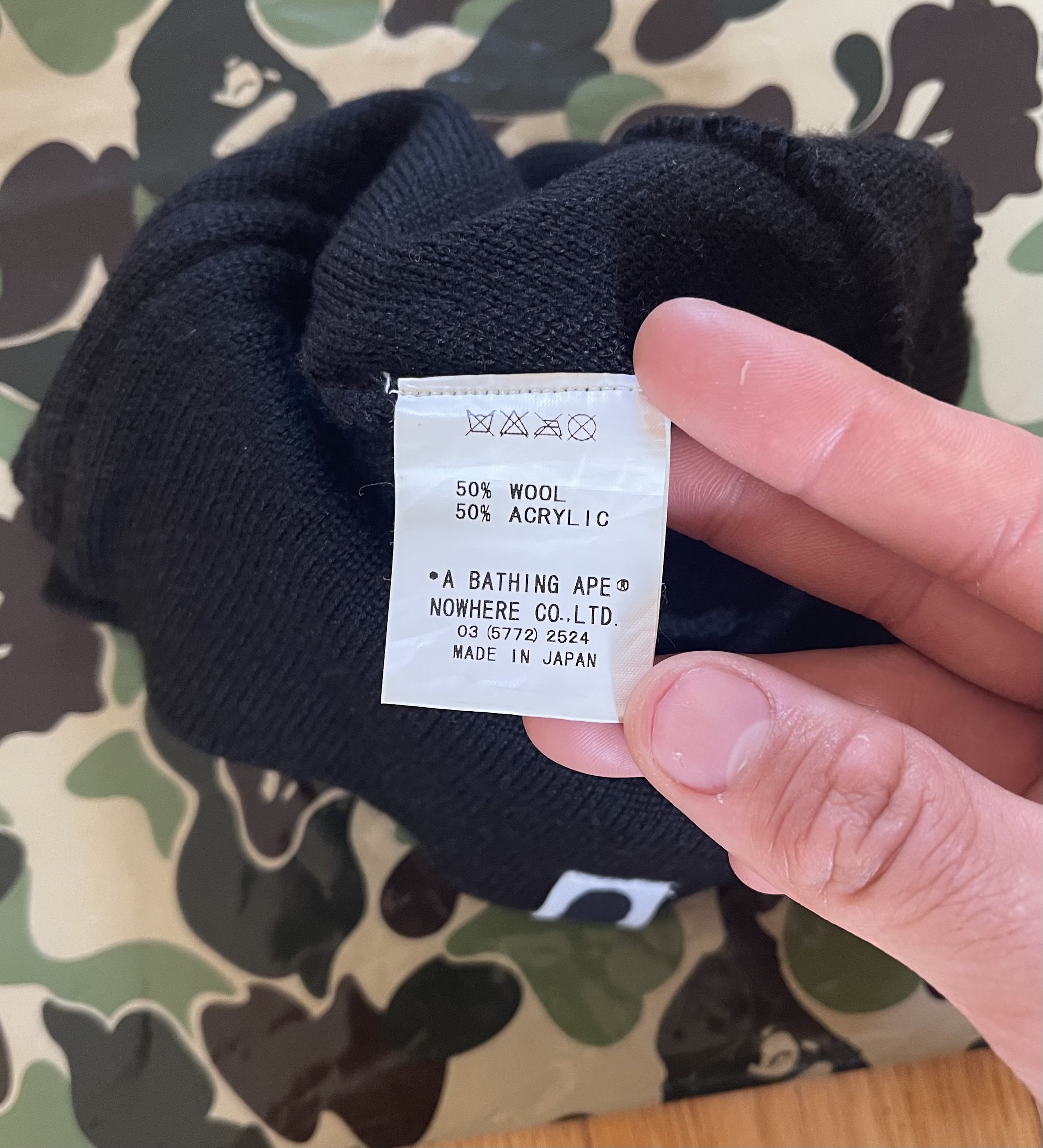 bapesta beanie NIGO ERA スワロフスキー ラインストーン Crystal Stone BAPE STA LOGO beanie knit cap APE STAR Black A